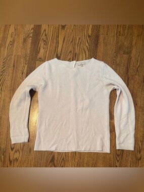 Benedetta B Light Pink Merino Wool & Cashmere Button-Back Sweater - Size L